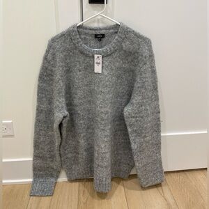 Express Men's Heather Gray Crewneck Sweater